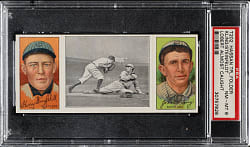 1912 T202 Hassan Triple Folder "Lobert Almost Caught" Kling/Steinfeldt PSA NM-MT 8 - Highest Graded!