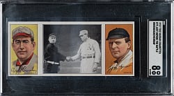 1912 T202 Hassan Triple Folder "Just Before the Battle" Roger Bresnahan/John McGraw SGC NM/MT 8 - 1 of 3 - Highest Graded!