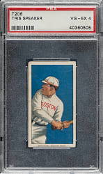 1909-1911 T206 White Border Tris Speaker Rookie PSA VG-EX 4