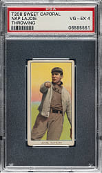 1909-1911 T206 White Border Nap Lajoie Throwing PSA VG-EX 4