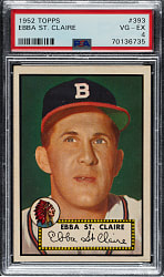 1952 Topps #393 Ebba St. Claire High Number PSA VG-EX 4