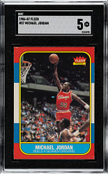 1986-1987 Fleer Basketball #57 Michael Jordan Rookie SGC EX 5