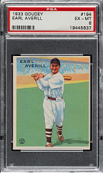 1933 R319 Goudey #194 Earl Averill PSA EX-MT 6