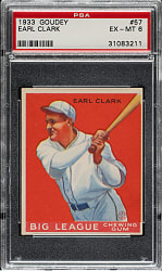 1933 R319 Goudey #57 Earl Clark PSA EX-MT 6