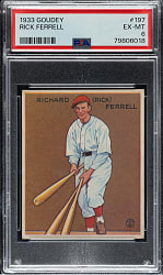 1933 R319 Goudey #197 Rick Ferrell PSA EX-MT 6