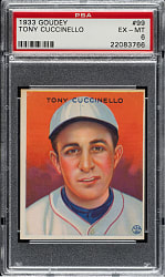 1933 R319 Goudey #99 Tony Cuccinello PSA EX-MT 6