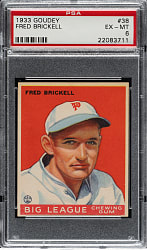 1933 R319 Goudey #38 Fred Brickell PSA EX-MT 6