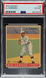 1933 R319 Goudey #35 Al Simmons PSA EX-MT 6