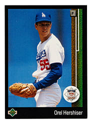 1989 Upper Deck #661 Orel Hershiser Black Border Proof Card - Extremely Rare!