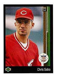 1989 Upper Deck #663 Chris Sabo Black Border Proof Card - Extremely Rare!
