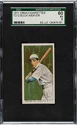 1911 T212 Obak Cigarettes Buck Weaver SGC EX 60
