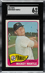 1965 Topps #350 Mickey Mantle SGC EX/NM 6