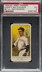 1909-1911 E91-B American Caramel Christy Mathewson PSA VG 3