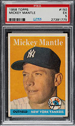 1958 Topps #150 Mickey Mantle PSA EX 5