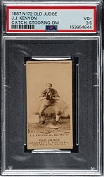 1889 N172 Old Judge J. J. Kenyon PSA VG+ 3.5 - The ONLY PSA-Graded Example!