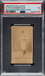 1889 N172 Old Judge Elton Chamberlain PSA VG 3