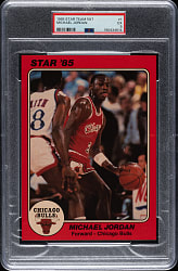 1985-1986 Star Company Basketball Team Supers 5 x 7 #1 Michael Jordan PSA EX 5