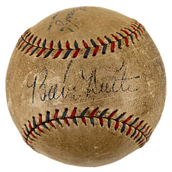 Babe Ruth Single-Signed Baseball - JSA with EX-MT 6 Signature