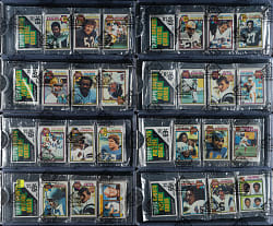 1979 Topps Football Unopened Rack Pack Collection Including James Lofton Rookie on Top (8) - BBCE