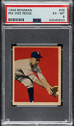 1949 Bowman #36 Pee Wee Reese PSA EX-MT 6