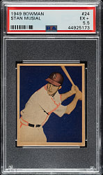1949 Bowman #24 Stan Musial PSA EX+ 5.5