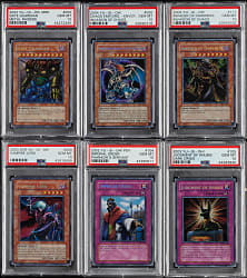 2002 to 2004 Yu-Gi-Oh! Secret Rare Holographic PSA GEM MINT 10 Collection (6)