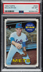 1969 Topps #533 Nolan Ryan PSA EX-MT 6