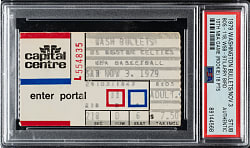 November 3, 1979 Washington Bullets (vs. Boston Celtics) Ticket Stub PSA Authentic - Larry Bird Rookie Season (18 Points) and Game #10