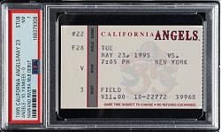 May 23, 1995 California Angles (vs. New York Yankees) Ticket Stub PSA NM 7 - Mariano Rivera MLB Debut - 1 of 1 - Highest Graded!