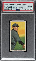 1909-1911 T206 White Border Cy Young Bare Hand Shows PSA VG-EX 4