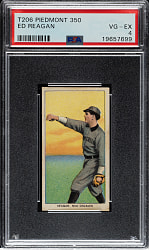 1909-1911 T206 White Border Ed Reagan Southern Leaguer PSA VG-EX 4
