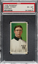 1909-1911 T206 White Border Gabby Street Portrait PSA EX-MT 6