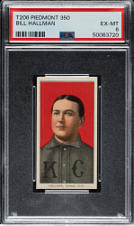 1909-1911 T206 White Border Bill Hallman PSA EX-MT 6