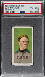 1909-1911 T206 White Border Johnny Evers Portrait PSA VG-EX+ 4.5