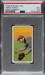 1909-1911 T206 White Border Jimmy Hart Southern Leaguer PSA EX+ 5.5 - Old Mill Back