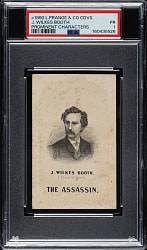 Circa 1860 L. Prang & Co. "Prominent Characters, Men of Times" John Wilkes Booth "The Assassin" PSA POOR 1