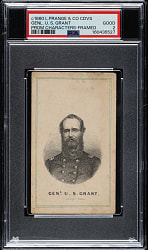 Circa 1860 L. Prang & Co. "Prominent Characters, Men of Times" General Ulysses S. Grant Framed PSA GOOD 2