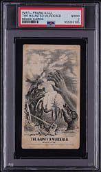 Circa 1865 W47 L. Prang & Co. "Magic Cards" The Haunted Murderer with Abraham Lincoln and John Wilkes Booth PSA GOOD 2