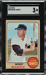 1968 Topps #280 Mickey Mantle SGC VG 3