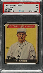 1933 R338 Sport Kings #1 Ty Cobb PSA POOR 1