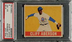 1948-1949 Leaf #136 Cliff Aberson Short Sleeve PSA EX-MT 6