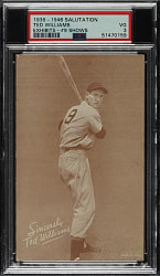 1939-1946 W462 Salutation Exhibits Ted Williams #9 Showing PSA VG 3