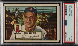 1952 Topps #335 Ted Lepcio High Number PSA VG 3
