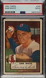 1952 Topps #345 Sam White High Number PSA GOOD 2