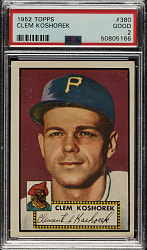 1952 Topps #380 Clem Koshorek High Number PSA GOOD 2