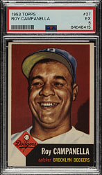 1953 Topps #27 Roy Campanella PSA EX 5