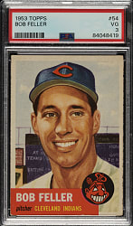 1953 Topps #54 Bob Feller PSA VG 3
