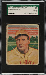 1933 R300 George C. Miller Leon Goose Goslin SGC POOR 10
