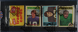 1972 Topps Football Unopened Rack Pack - Fran Tarkenton on Top - BBCE