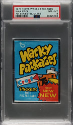 1974 Topps "Wacky Packages" Seventh Series Unopened Wax Pack PSA NM-MT 8